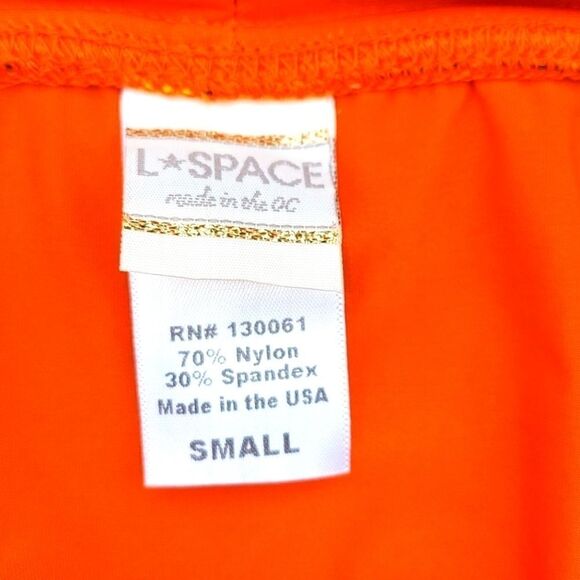 L*Space Orange Leopard Print Cheeky Bikini Bottom - Picture 4 of 7